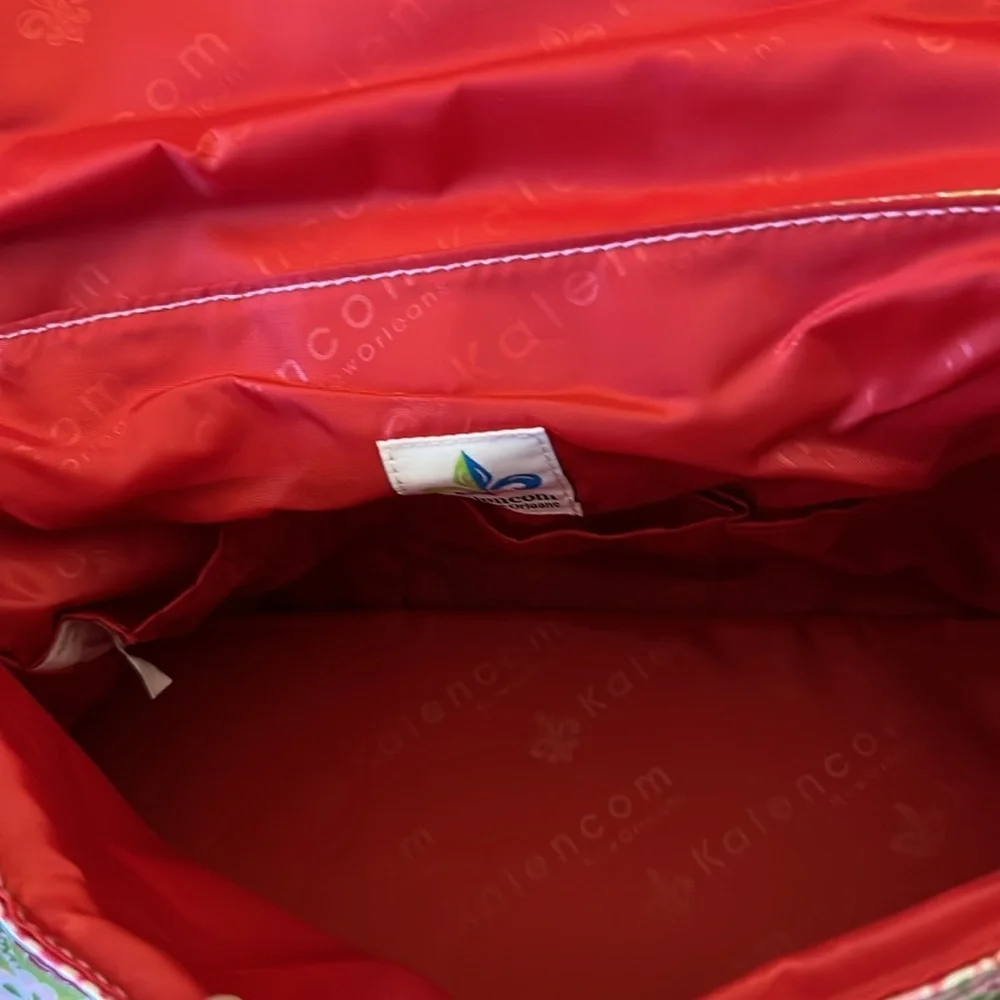 NWT Kalencom Laminated Buckle Diaper Bag, Gypsy Paisley Cotton Candy